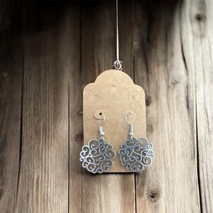 Elegant Silver Swirl Earrings